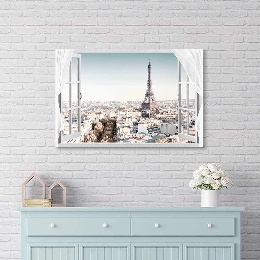 ルバダン Art Vision a Paris Amazon.com: ARTISTIC PATH Window City Canvas Wall Art